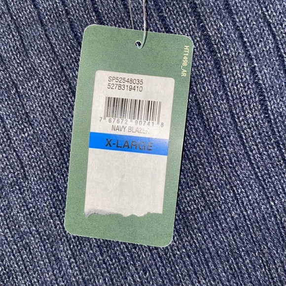 Men’s GH Bass Navy Blazer 1/4 Zip Long Sleeve Sweater XL  NWT - Picture 9 of 11